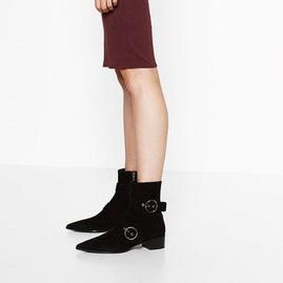 Zara | Flat Suede Boots - Picture 7 of 16